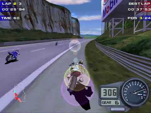 [PC] Moto Racer 2 - #04 Single Race - City Lightst (Medium, White Bike)