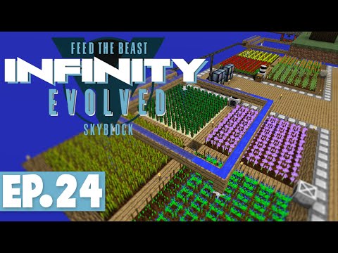 FTB INFINITY EVOLVED SKYBLOCK - RESONANT MACHINE FRAME & EPIC BACON! #24 [Modded FTB Skyblock]