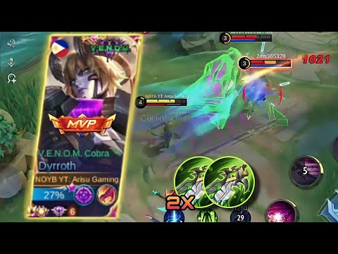 99.9% One shot build for dyrroth | double blade of despair | Top Global Dyrroth - mlbb