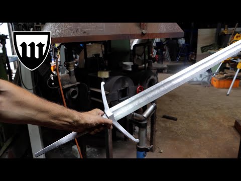 Forging a pattern welded long sword, part 3,  making the guard.