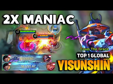 2X MANIAC! Yss Best Build 2023 [ Yi Sun Shin Top 1 Global Gameplay ] By Bless - MLBB