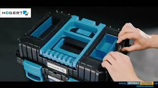 Miniatură video Cutie de scule pe roti 450x360x640mm - doua compartimente