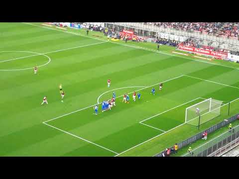 Milan-Fiorentina 5-1  38 giornata 2018 gol di Hakan Calhanoglu 1-1