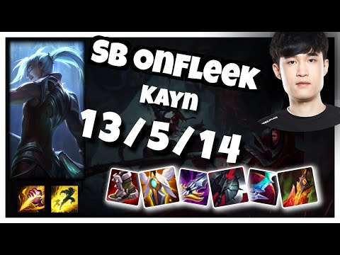 Kayn vs Ekko SB OnFleek JUNGLE (13/5/14) Gameplay Replay - Patch 10.23