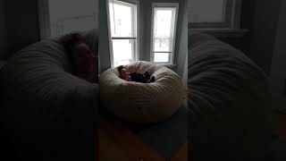 Lovesac the big one, fluff test