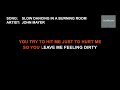 John Mayer - Slow Dancing in a Burning Room (Karaoke)