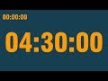4 hour 30 minute timer (with end alarm, time elapsed and progress bar)