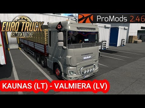 Euro Truck Simulator 2 1.37 Promods Map 2.46 Timelapse Kaunas (LT) - Valmiera (LV)