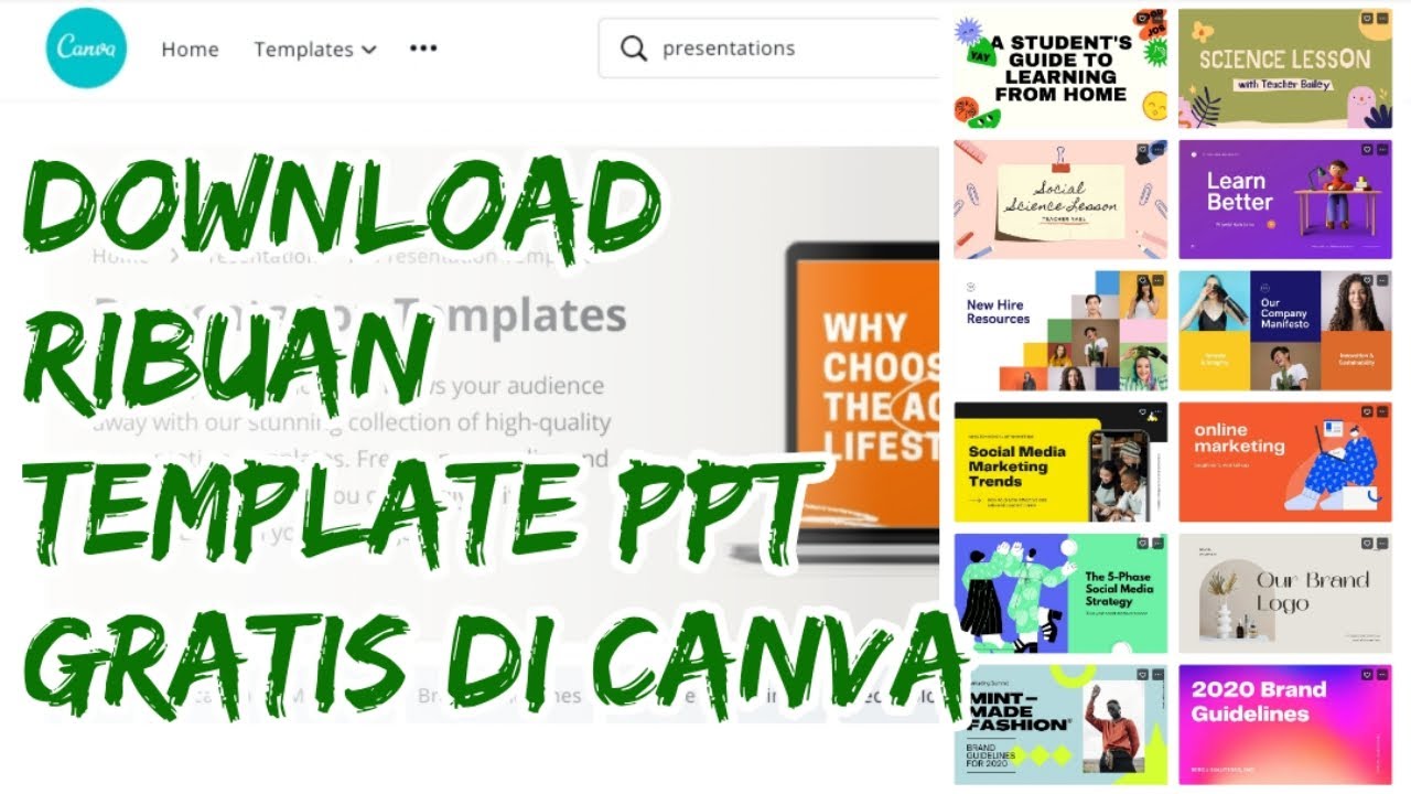 Cara Dapat Template ppt Gratis di Situs Canva | Template ppt Animasi Gratis