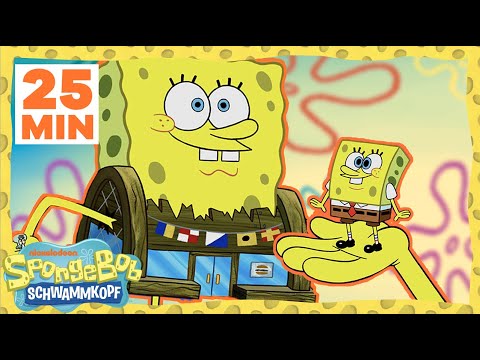 SpongeBob | 25 MINUTEN voller Wachsen und Schrumpfen!  | SpongeBob Schwammkopf