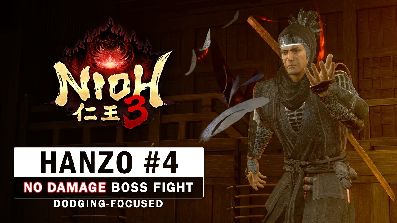 Nioh 3 - Hattori Hanzo #4 (Veteran) Boss Fight (No Damage)