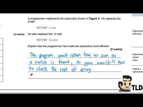 9 GCSE AQA Subroutines and Arrays Pseudocode - Worked through exam questions