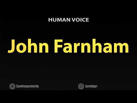 How To Pronounce John Farnham