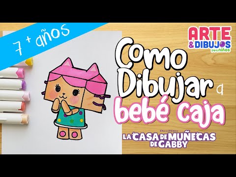 Como dibujar a BEBE CAJA paso a paso | LA CASA DE MUÑECAS DE GABBY | NETFLIX