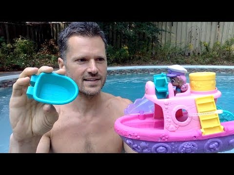 Fisher Price Nickelodeon Bubble Guppies Splash & Slide Bubble Boat In The Pool Unboxing Review