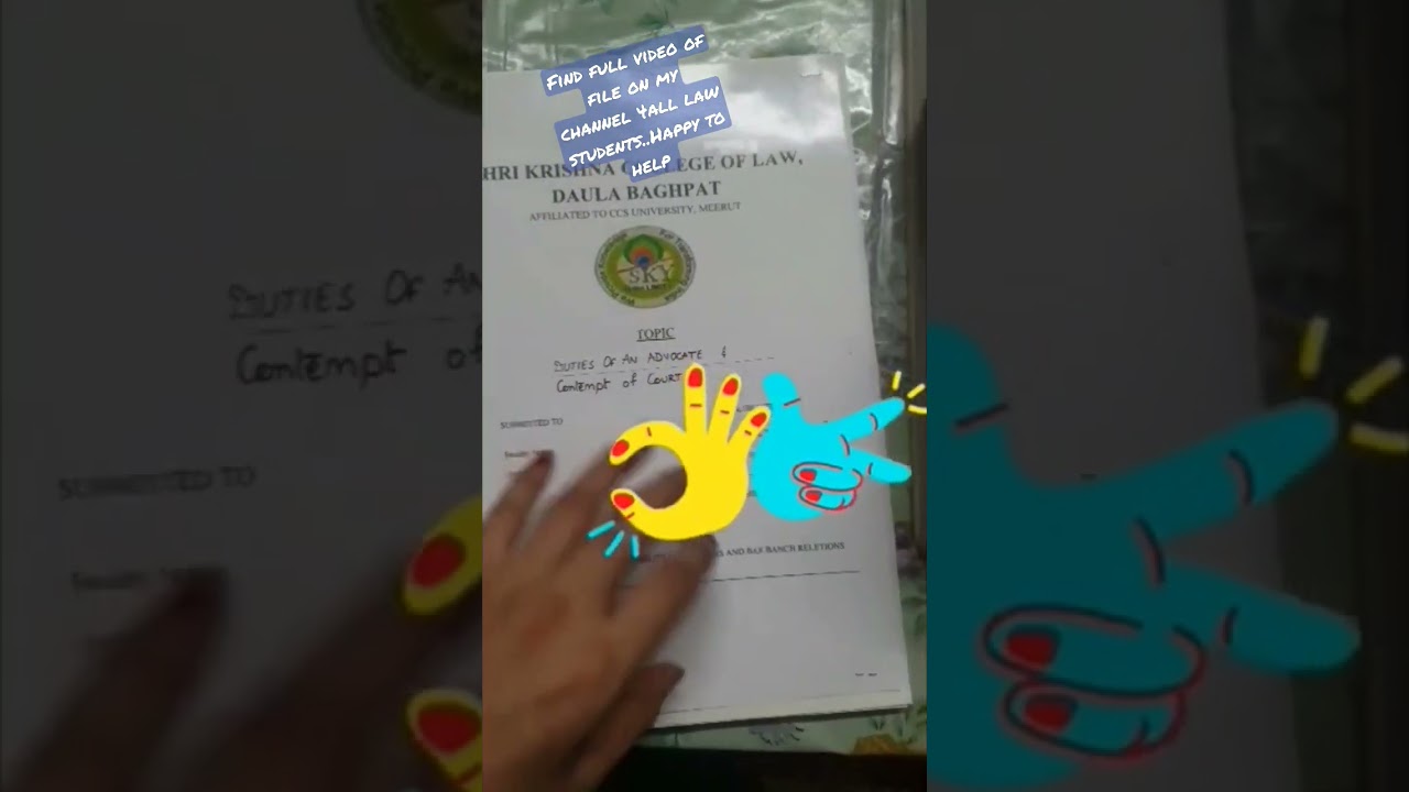 File for professional ethics LLB IIIrd semester video uploaded