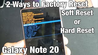 Galaxy Note 20: How to Factory Reset 2 Ways (Hard Reset & Soft Reset)