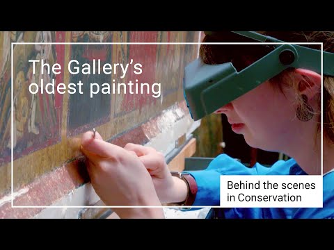 Restoring the Gallery's oldest painting | Behind the scenes in Conservation | National Gallery