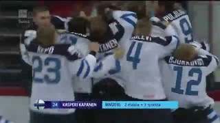 Kasperi Kapanen ratkaisee maailmanmestaruuden Suomelle