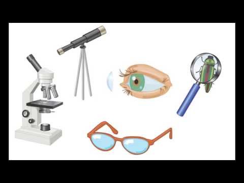 光和光學 - 折射和透鏡 (Light and Optics - Refraction and lenses)