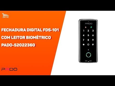 Fechadura Digital FDS-101 com Leitor Biométrico PADO-52022360 - Video