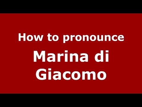 How to pronounce Marina di Giacomo (Spanish/Argentina) - PronounceNames.com