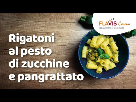 FLAVIS CUCINA - RIGATONI AL PESTO DI ZUCCHINE E PAN GRATTATO
