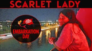 EMBARKATION DAY ON VIRGIN VOYAGES SCARLET LADY | SCARLET LADY VLOG SERIES PART ONE