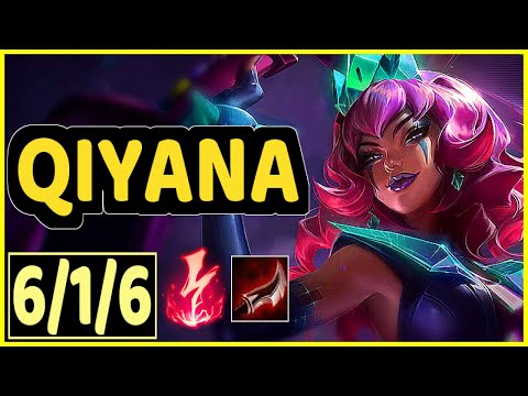 REDMERCY (QIYANA) - 6/1/6 KDA GAMEPLAY - NA Ranked DIAMOND