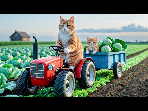 Mama Cat Falls When Harvest Cabbage Kitten Take Her to the Hospital Then Cooking for Mother 🐾🌡️
