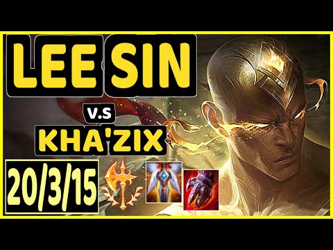 ERASUS (LEE SIN) vs KHA'ZIX - 20/3/15 KDA JUNGLE GAMEPLAY - BR Ranked GRANDMASTER