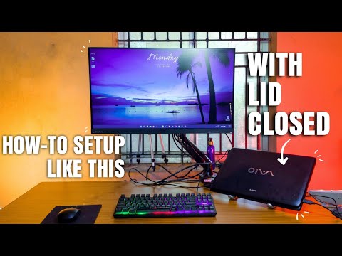 How to use a Laptop with its lid closed - Home office laptop setup 🖥