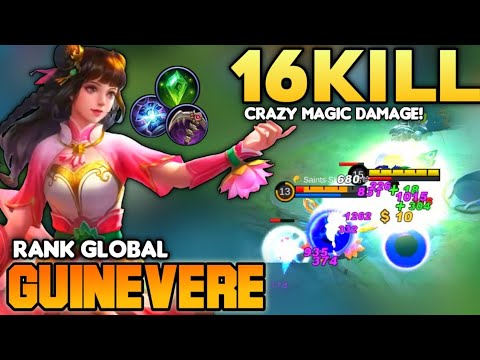 16KILL! Guinevere Best Build 2021 | Top Global Guinevere Gameplay | Mobile Legends✓