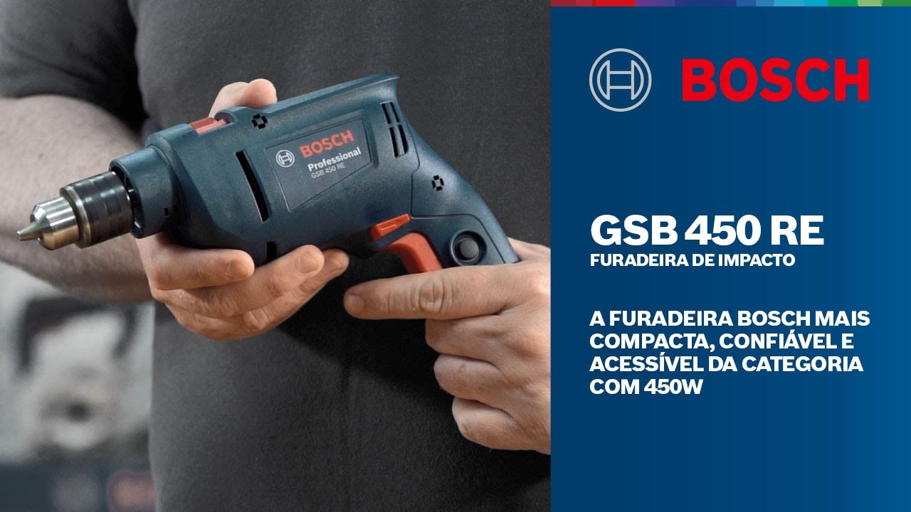 A Furadeira Bosch mais compacta e acessível da categoria - GSB 450 RE