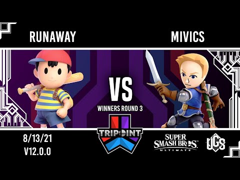 Tripoint Smash 109 - Winners Round 3 - Runaway(Ness) Vs. Mivics(Mii Swordfighter)