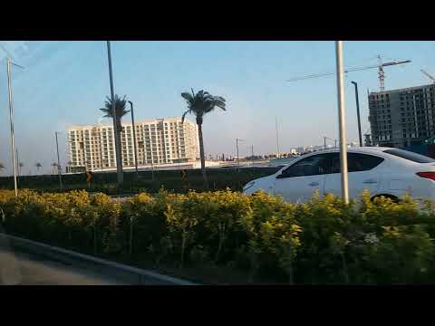 Joy ride along the road of Bahrain going to Marassi Al Bahrain beach (part 3) Video
