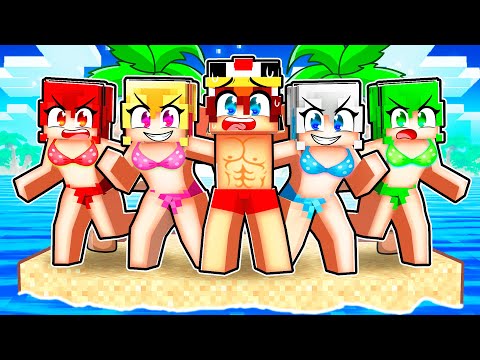 PIÉGÉ sur une ILE réservée AUX FILLES dans Minecraft !