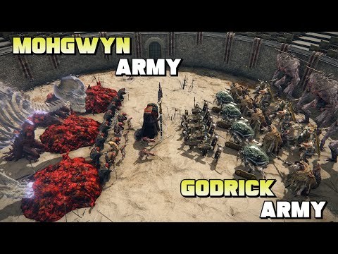 Mohgwyn Army Vs Godrick's Army -  Mohg Threatens Stormveil With Blood Magic -  Elden Ring Civil War