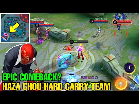 INSANE SOLO CARRY, CHOU EPIC COMEBACK! | TOP GLOBAL CHOU HAZA - Mobile Legends