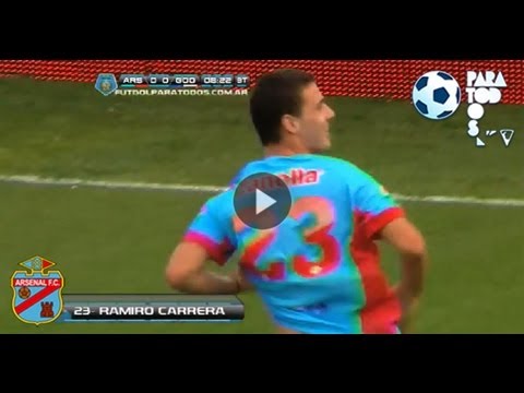 Gol de Carrera. Arsenal 1 - Godoy Cruz 0. Fecha 9. Torneo Inicial 2013. Fútbol Para Todos
