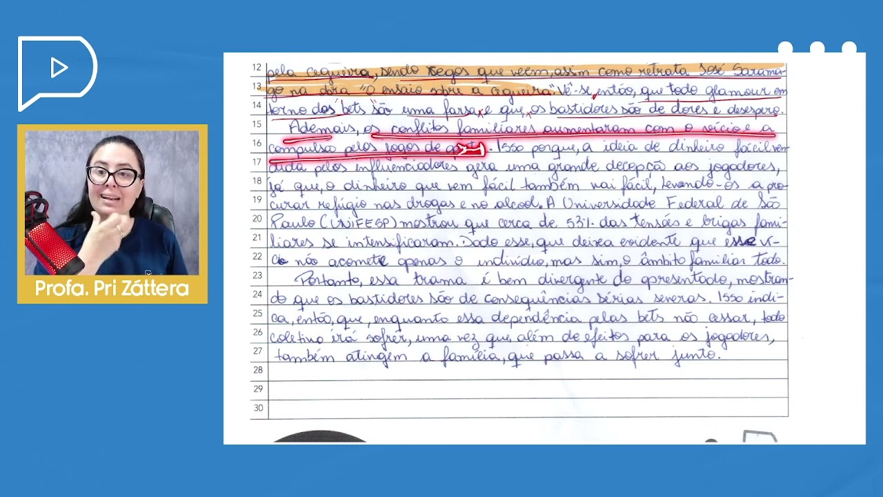REDAÇÃO ACAFE SOBRE O VÍCIO EM JOGOS DE AZAR
