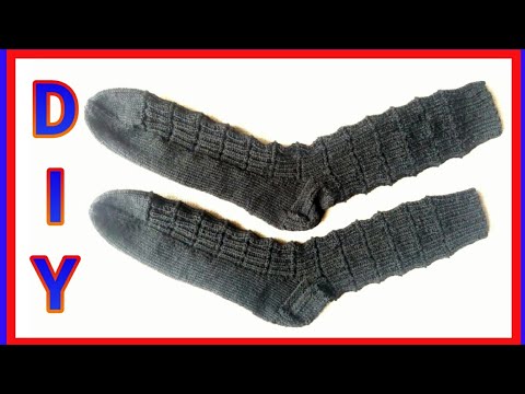 Einfaches Socken - Muster • Ideal für schwarze Wolle • DIY  * Julebuergerfee