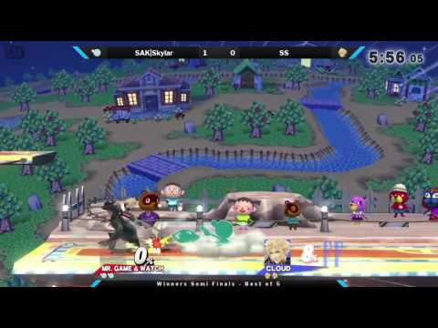 PREVO 2017 Part 2 Winners Semis - SAK|Skylar (Mr. Game & Watch) vs SS (Cloud) Part 1
