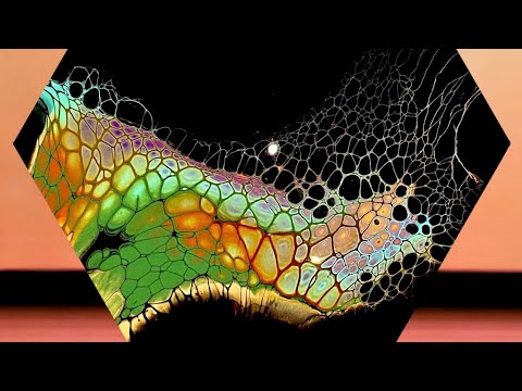 (174)Swipe Technique how to make a delicate lacing! Swipe mix recipe/Abstract Acrylic Pouring