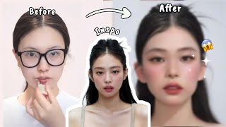 From Basic to BLACKPINK: Jennie-Inspired Soft Glam Makeup Tutorial!”#Jennie#Makeup #KBeauty #GlowUp