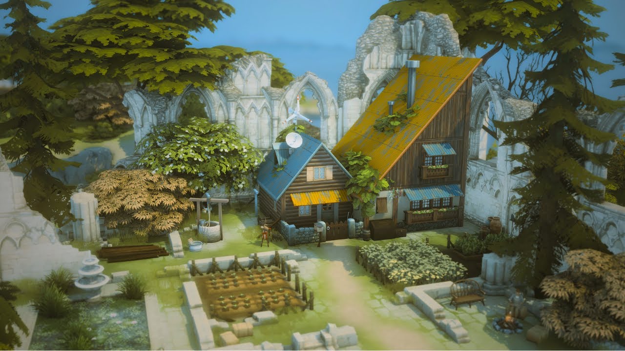 The Nook Cabin 🌜🌹 | The Sims 4 | Speed Build with Ambient Sound | No CC