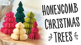 Honeycomb Christmas Trees: Simple DIY Craft Tutorial