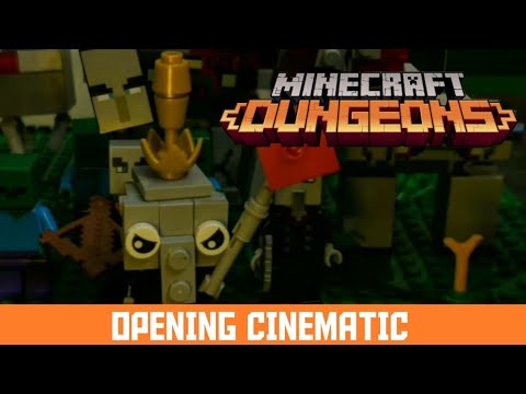 Minecraft Dungeons Opening Cinematic in Lego stop motion