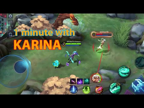 one minute with karina mobile legends: bang bang 2021 | karina pro gameplay 2021 | karina assassin