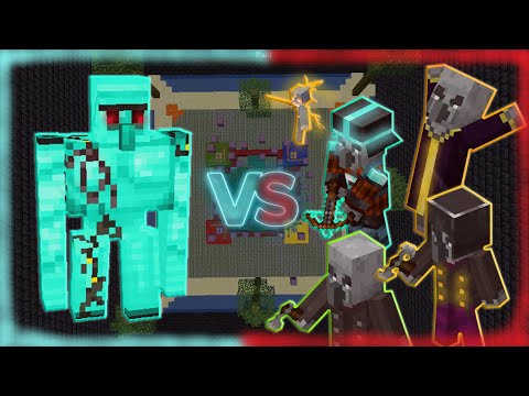 BVP Hard Raid vs 10 Diamond Golem - Minecraft Mob Battle 1.17.1